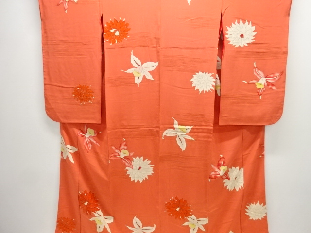 JAPANESE KIMONO / ANTIQUE KIMONO / TAISHO ROMAN STYLE / MON KINSHA / FLOWER